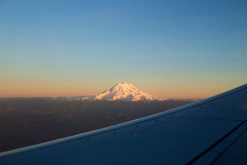 Mt. Ranier from plane