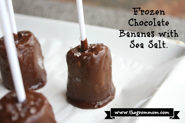 frozen chocolate bananas with sea salt