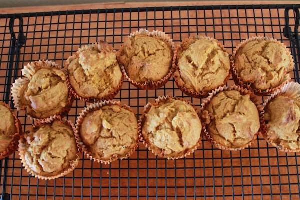 orange macadamia nut pumpkin muffins
